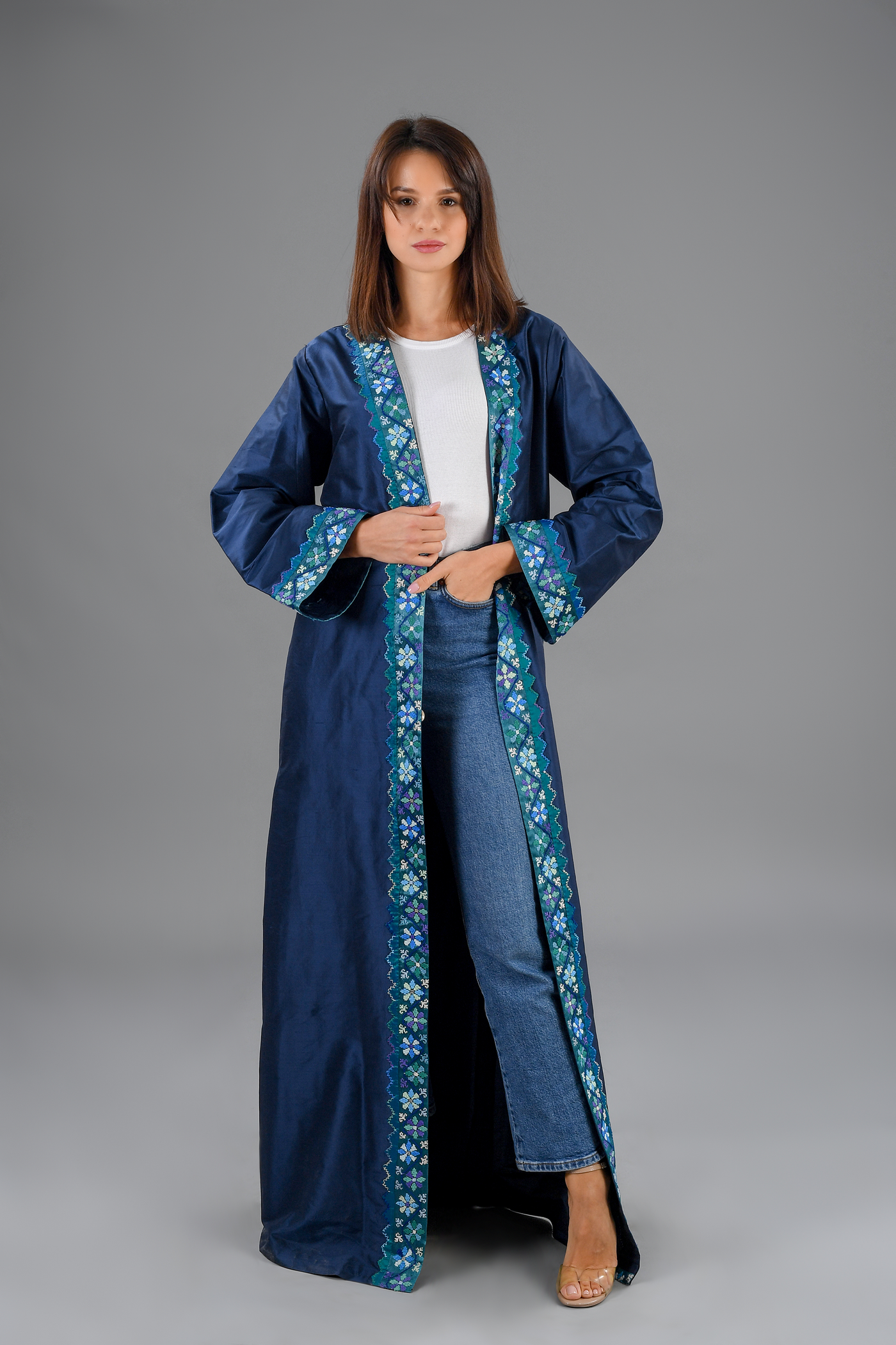 Navy Silk Thobe