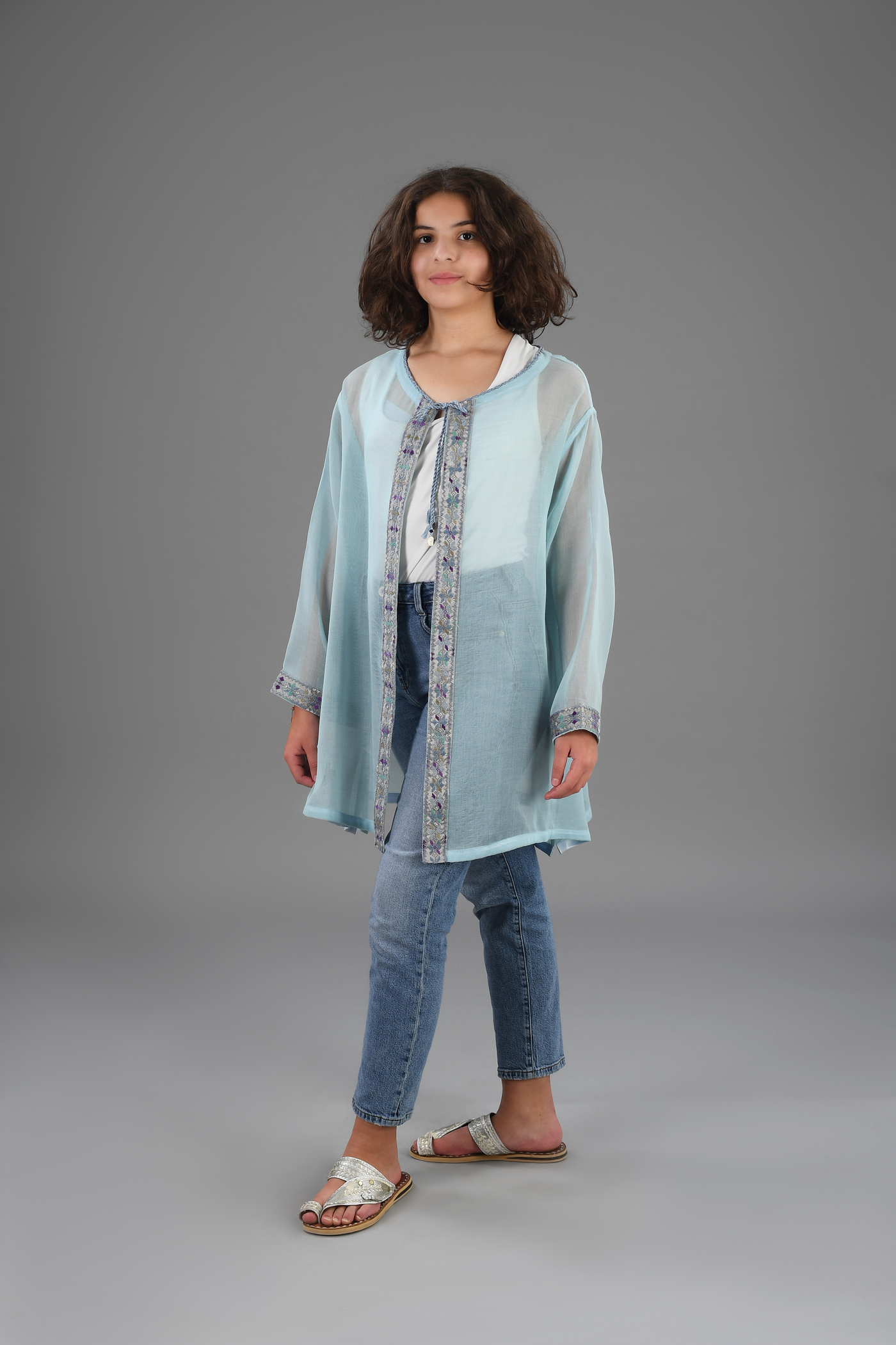 Blue sheer jacket best sale