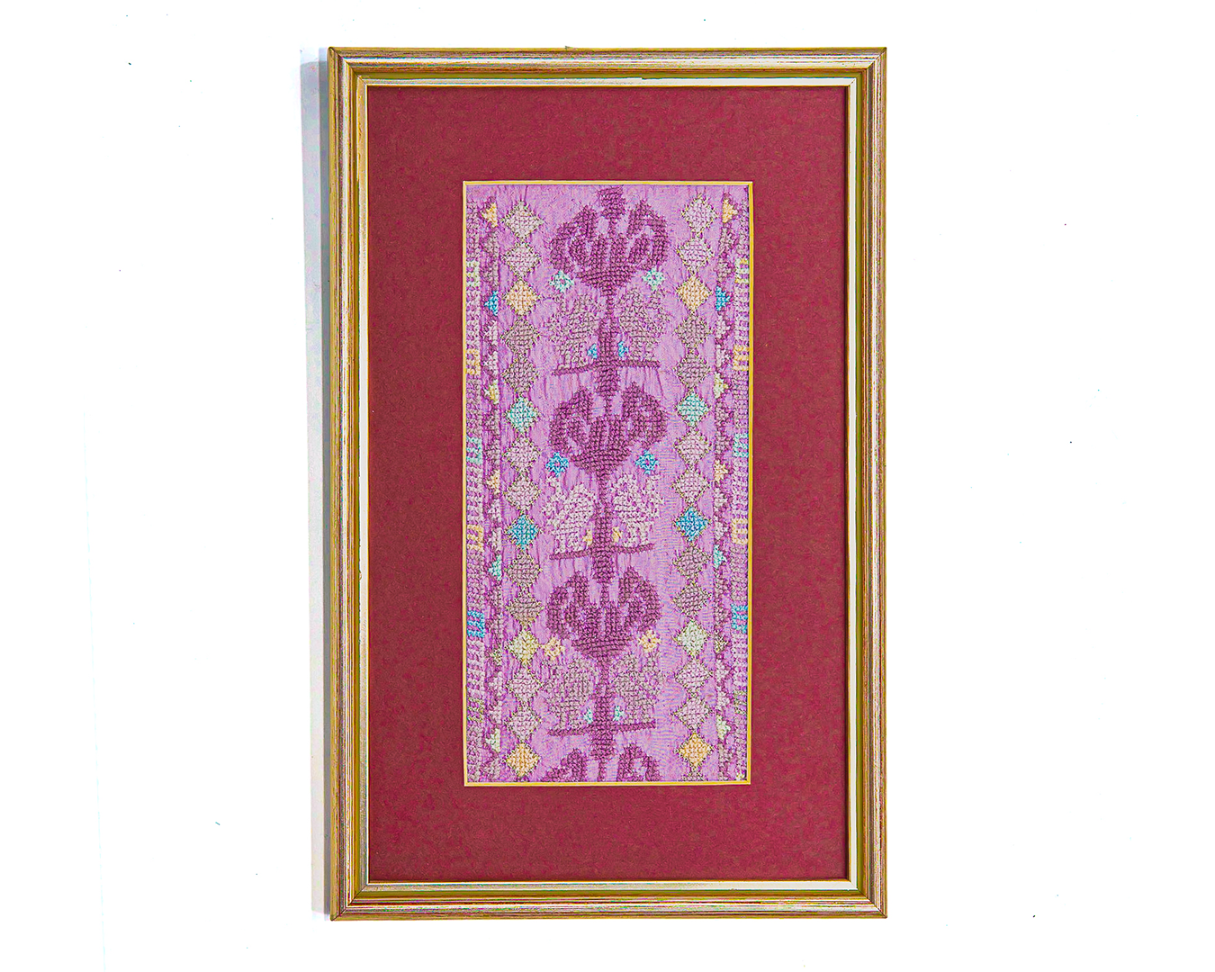 Floral Lilac Silk Frame